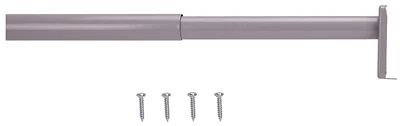 1854470 Adjustable Closet Rod, 30-48 In Length, Silver Finish