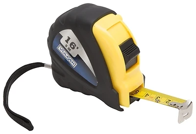 56-5x19-a Tape Measure, 16 Ft Long, 3/4 In Wide, Steel Blade, Yellow Abs Case