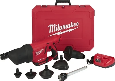 M12 35 Ft. L Cordless Drain Cleaning Air Gun Kit With Attachments