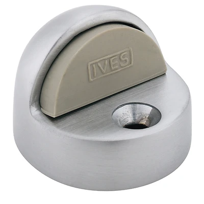 Ives 438B26D Brass Floor Mount Door Stop, Satin Chrome, 1-3/4 x 2 In.
