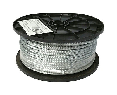 Galvanized Steel 3/16 In. Diameter X 250 Ft Length Cable - 840 Lb Load Limit