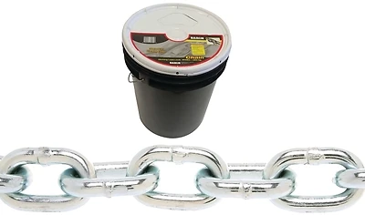 Proof Coil Chain 3/8 In X 63 Ft Grade 30 Steel Zinc Plated