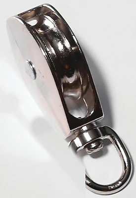 Baron 0173ZD-1 Swivel Eye Single Pulley, 1 In. Sheave, 1/4 In. Rope