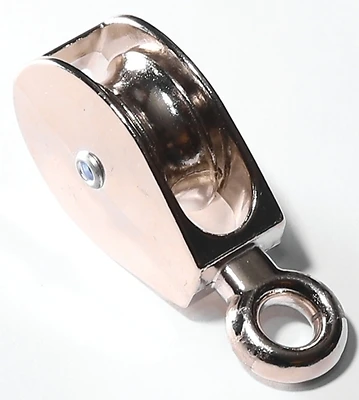Baron 0174ZD-1 Fixed Eye Pulley, 1 In. Sheave, 1/4 In. Rope, 55 Lb