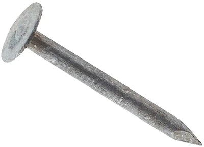 2 In. Electro-galvanized Steel Roofing Nail Flat Head 25 Lb