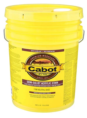 Semi-solid Neutral Base Acrylic Stain And Sealer 5 Gallon Container