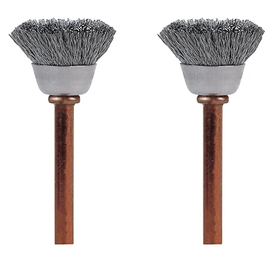 1/2 In. X 1.75 In. L Stainless Steel Brush 2 Pk, 1/8 In. Dia, Model 531-02