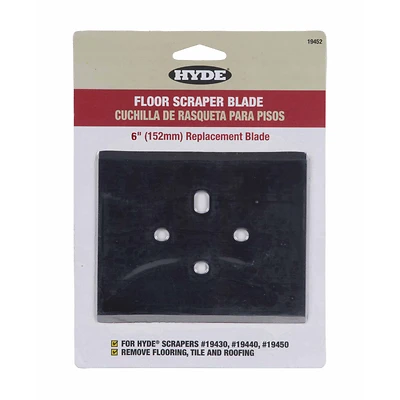 0.15 In. H X 6 In. W Carbon Steel Floor Scraper Blade 1 Pk, Model 19452