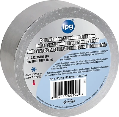 IPG 9503 Foil Tape, 3 In. x 50 Yd., Acrylic Adhesive