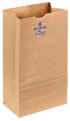 Duro Bag 71006 Heavy-duty Sos Grocery Bag, Virgin Paper, Kraft, 6 In Length, 3-5/8 In Width