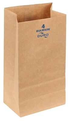Duro Bag 71004 Heavy-duty Sos Grocery Bag, Virgin Paper, Kraft, 5 In Length, 3-1/8 In Width