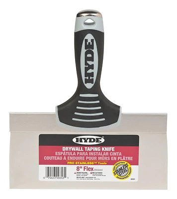 Hyde 09353 Pro Stainless Steel Taping Knife, 8 In. W x 9.6 In. L