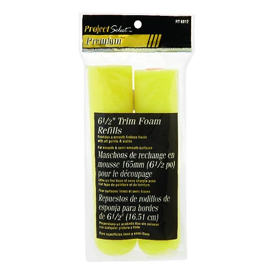 Premium Foam 6-1/2 In. W X 3/8 In. Regular Paint Roller Cover Refill 2 Pk