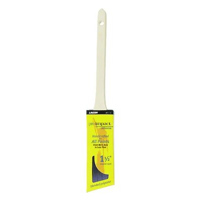 Pro Impact 1-1/2 In. Thin Angle Contractor Paint Brush With Wood Handle