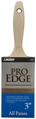 Pro Impact 3 In. Flat Polyester Blend Paint Brush With Wood Handle
