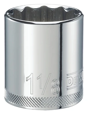 Dwmt 1/2 Inch Drive 1 1/8 Inch 12 Point Socket With Directtorque Technology