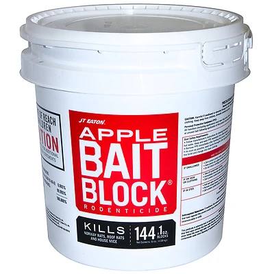 Toxic Apple-flavored Bait Blocks For Mice And Rats, 9 Lb, 144 Pk, 1 Oz Each