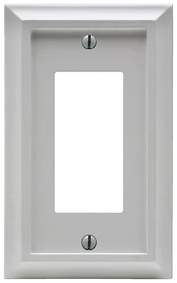 Deerfield Decorative White Wood Wall Plate For 1 Gang Rocker Switch