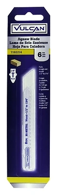823491or T Shank Bi-metal Jig Saw Blade, 6 Tpi, 3 In Length