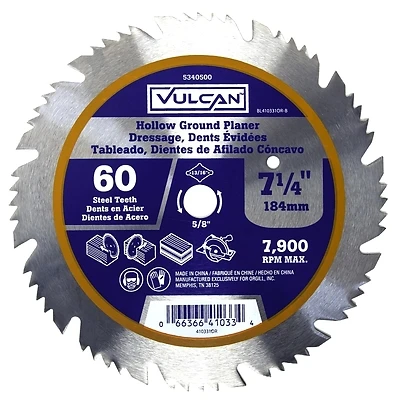 5340500 60 Tooth 7-1/4 Inch Planer Steel Blade