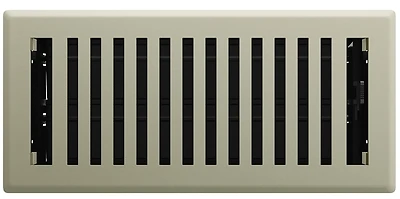 Montezuma Decorative Floor Register 4 X 10 Inch Satin Nickel Steel