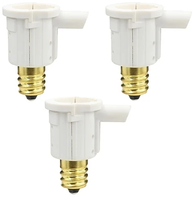 8687576 Candelabra Base Adapter With Light Sensor, 3pk, Easy Installation