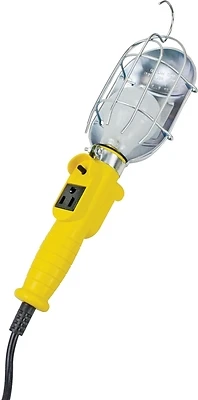 PowerZone ORTL010625 Work Light, 75W Incandescent, Metal Guard, 25' Cord