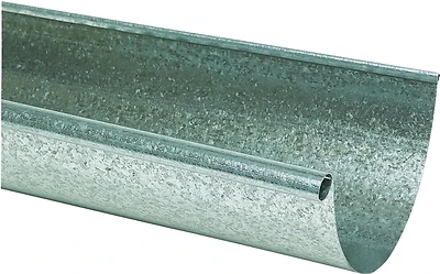 L10285bx Half Round Rain Gutter, 5 In W, 10 Ft L, Galvanized Steel, Pack Of 5