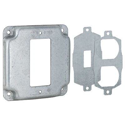 Raco 808U Square Steel 1-Gang Box Cover, 4-1/8 In.