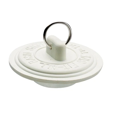 Plumb Pak PP820-3 Rubber Drain Stopper, White, 1 to 1-3/8 In.
