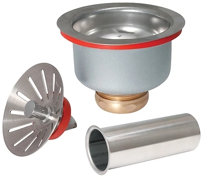 316 Stainless Steel Commercial Deep Cup Sink Strainer 1-1/2x4 Inch