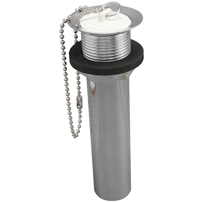 1-1/4 In. Polished Chrome Brass Pop Up Drain Plug With Chain And Stopper