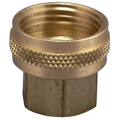 Plumb Pak PP850-65 Brass Swivel Hose Adapter, 3/4 In. FHT x 1/2 In. FIP