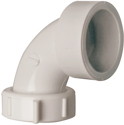 Plumb Pak PP55-11 Sink Trap Elbow, 1-1/2 In, 90 Deg, PVC