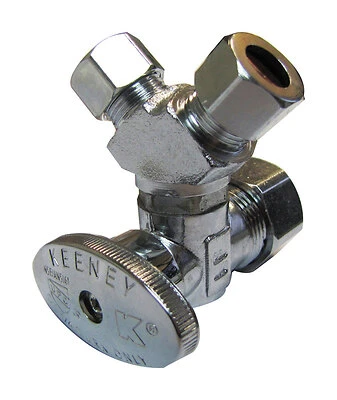 Plumb Pak PP2903VLF Stop Valve, 5/8 x 3/8 x 3/8 In. Compression, Brass