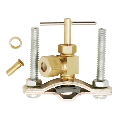 Plumb Pak PP855-2LF Saddle Valve, 1/4 In. OD, Brass, Lead-Free
