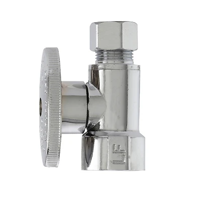 1/2 In. Fip X 3/8 In. Compression Brass Straight Valve - Lead-free