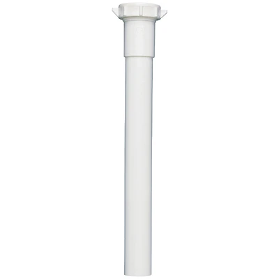 Plumb Pak PP42-8W Plastic Extension Tube, 1-1/4 In. X 8 In., Slip Joint, White