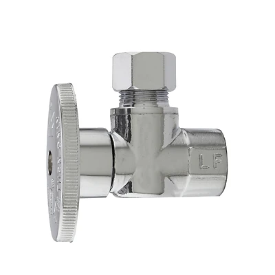 3/8 In. Fip X 3/8 In. Compression Brass Angle Valve - Lead-free