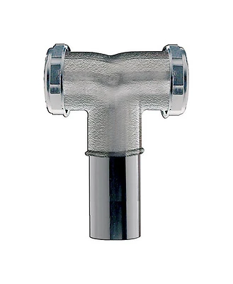 1-1/2 In. Diameter Brass Tee And Tailpiece With Chrome Finish