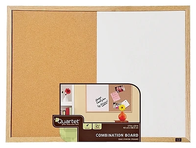 Quartet 35-380402Q Combination Board, 17 x 23 In., Oak Frame