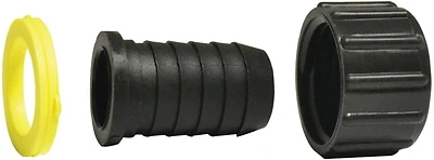 B3434wp 3-piece Barb Garden Hose Fitting, 3/4 In, Polypropylene