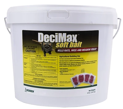 Decimax Peanut-flavored Soft Bait Rodenticide 8 Lb Pail For Mice And Rats