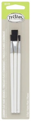 Testors 281178 Economy Flat Brush Set, 3-Piece, Gray
