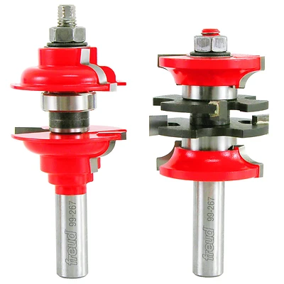 1-7/8 In. Dia. X 1-7/8 In. X 4-1/8 In. L Carbide Entry & Interior Router Bit Set