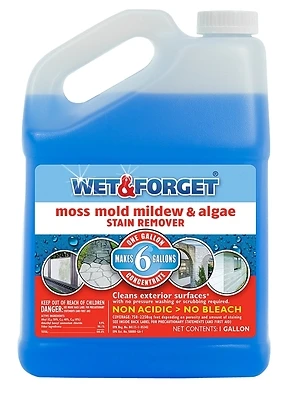 Wet & Forget 800128 Moss, Mold & Mildew Stain Remover, 1 Gallon