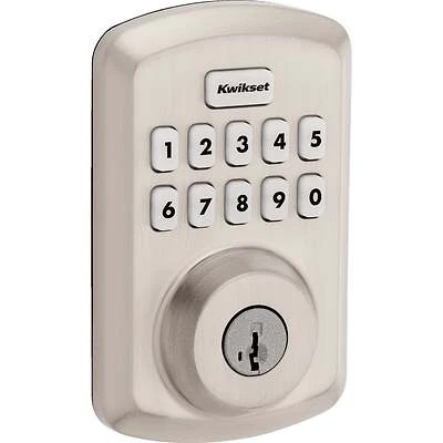 Kwikset 250 TRS 15 SMT Power Keyless Entry Deadbolt, Satin Nickel
