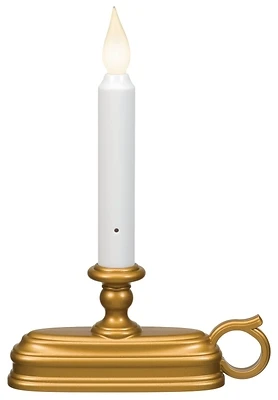 Deluxe 6 In. W. X 9 In. H. X 1.75 In. D. Antique Brass Led Battery Operated Candle