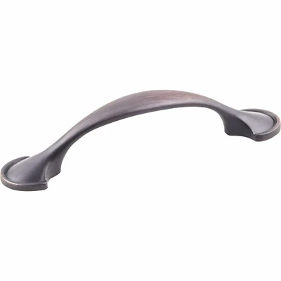 Hardware Resources K4133BORB-2 Cabinet Pull, Brushed Oil-Rubbed Bronze, 4-5/8 in L Handle, 1 in H Handle, Zinc, 2/PK