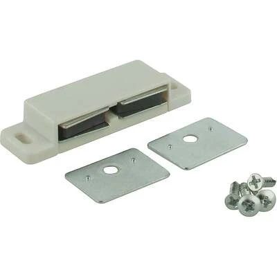 KasaWare White Double Magnetic Door Catch, 2-Pack